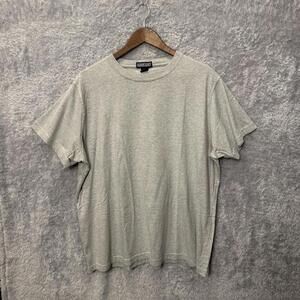 Lands End Women's Basic Crew Neck T-Shirt Gray Size XL